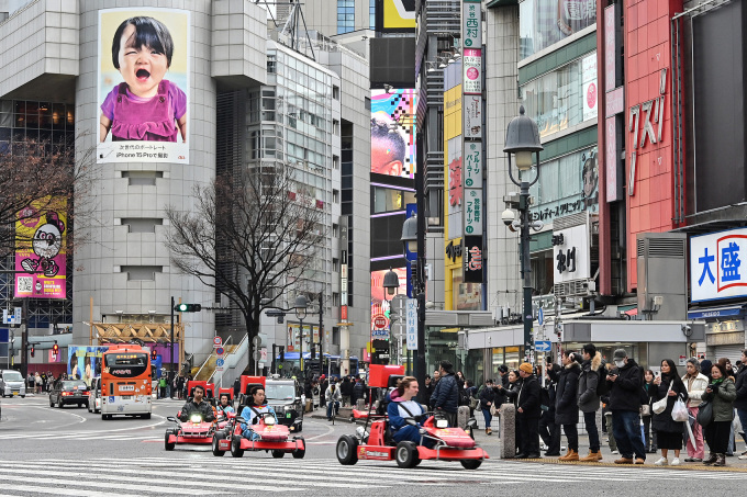 Một góc quận Shibuya ở thủ đô Tokyo, Nhật Bản hồi tháng 2. Ảnh: AFP