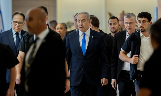 Thủ tướng Israel Benjamin Netanyahu tham dự hội nghị của đảng Likud hôm 20/5. Ảnh: ToI