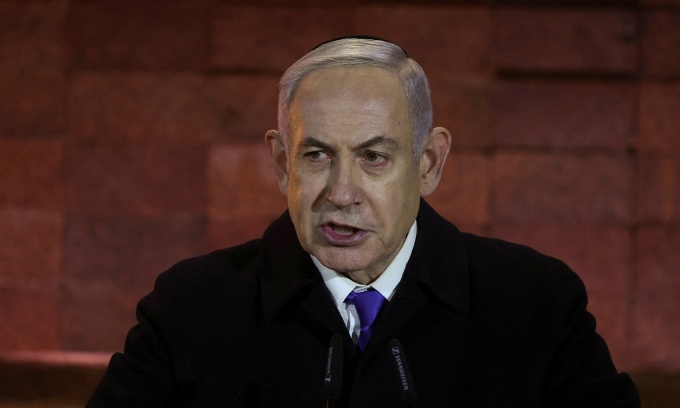 Thủ tướng Israel Benjamin Netanyahu tại Jerusalem hôm 5/5. Ảnh: Reuters