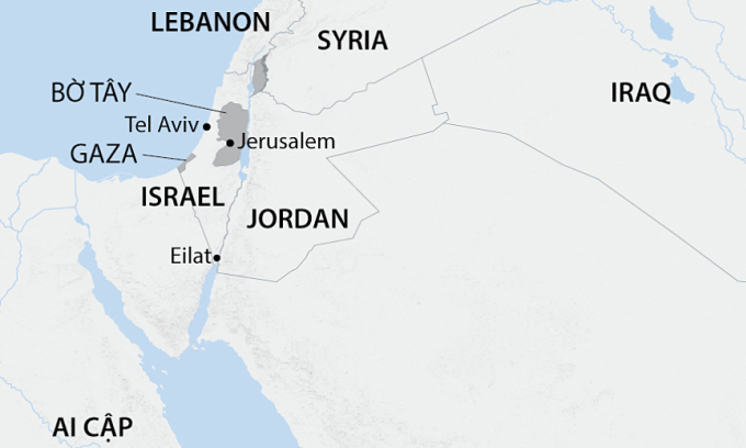 Vị trí Israel và Lebanon. Đồ họa: CNN