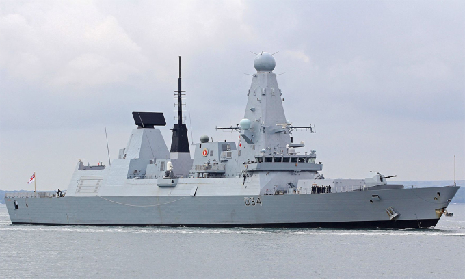 Khu trục hạm HMS Diamond của Anh tại căn cứ hải quân Portsmouth tháng 6/2016. Ảnh: Wikimedia
