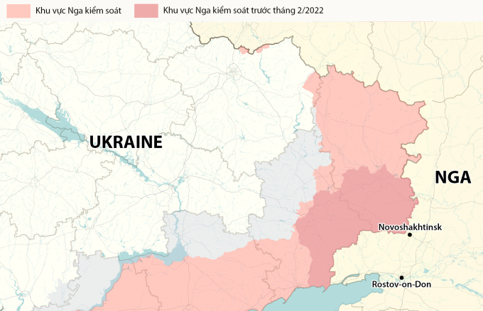 Vị trí thành phố Novoshakhtinsk, tỉnh Rostov. Đồ họa: RYV