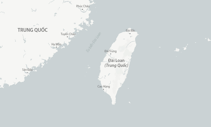 Đảo Đài Loan và eo biển cùng tên. Đồ họa: CSIS
