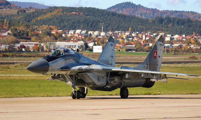 Tiêm kích MiG-29 của Slovakia. Ảnh: BQP Slovakia