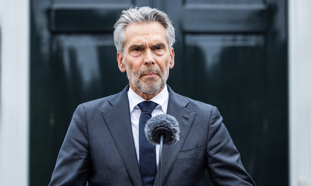 Thủ tướng Hà Lan Dick Schoof trong cuộc họp báo tại The Hague ngày 3/6. Ảnh: AFP