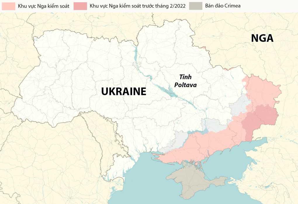 Vị trí tỉnh Poltava. Đồ họa: RYV