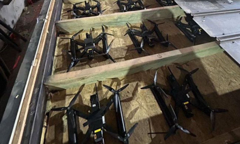 Drone FPV trước khi được Ukranie sử dụng trong cuộc tập kích hôm 1/6. Ảnh: Ukrainska Pravda