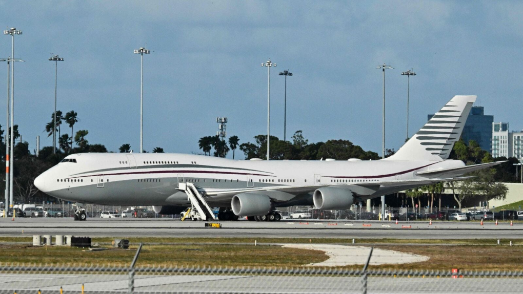 Chiếc máy bay Boeing 747 mà Qatar tặng Mỹ. Ảnh: AFP