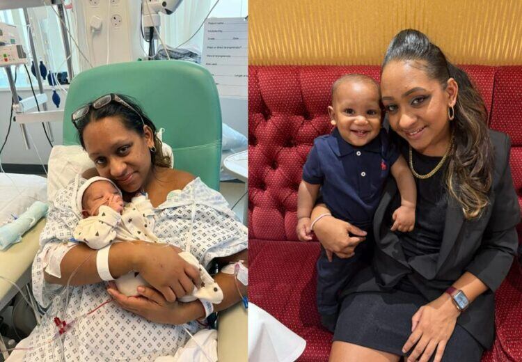 Chị Dyna Persard nhập viện mổ gấp trước ngày dự sinh 2 tuần.