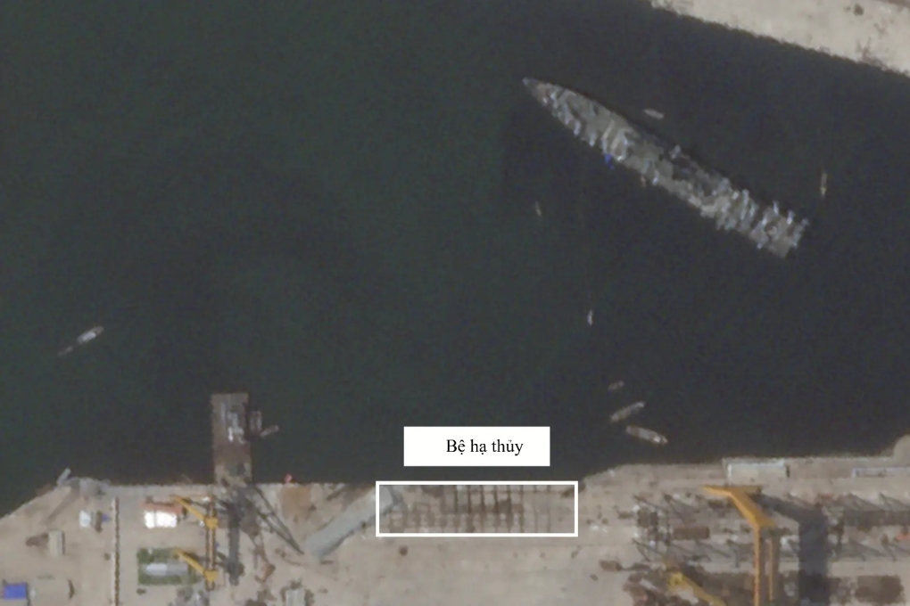 Con tàu được dựng thẳng trở lại trong ảnh chụp vệ tinh ngày 5/6. Ảnh: Planet Labs