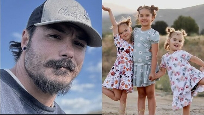 Nghi phạm Travis Decker và các con gái. Ảnh: Cảnh sát Wenatchee