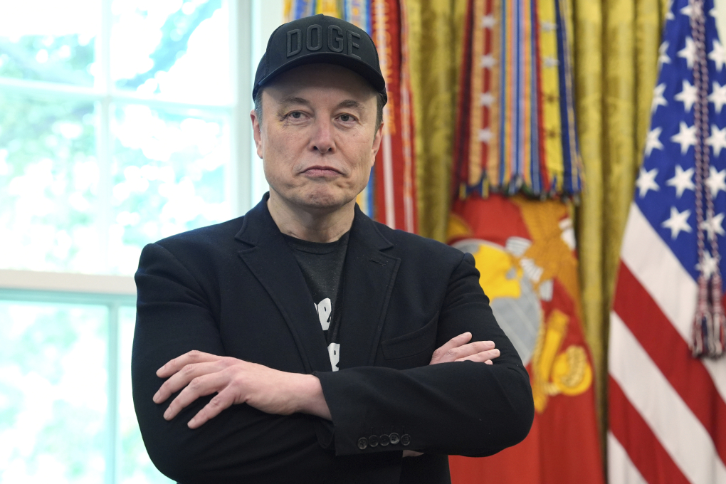 Elon Musk tham dự cuộc họp báo với Tổng thống Donald Trump tại Phòng Bầu dục, Nhà Trắng, hôm 30/5. Ảnh: AP