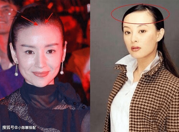 Tóc ép sát da đầu dễ khiến cho gương mặt của nàng lộ rõ khuyết điểm tuổi già. 