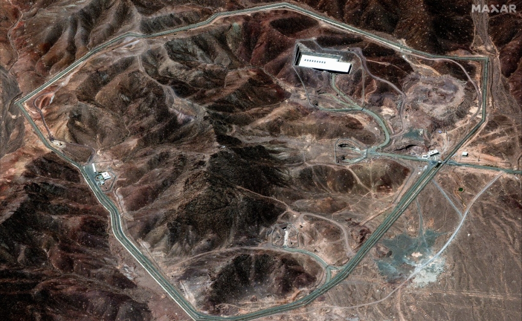 Ảnh vệ tinh cơ sở làm giàu nhiên liệu hạt nhân Fordow ở miền trung Iran ngày 14/6. Ảnh: AFP
