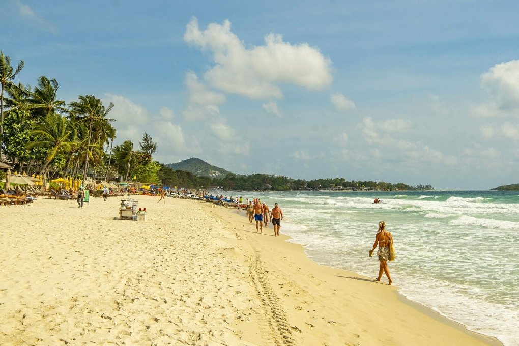 Bãi biển trên đảo Koh Samui, tỉnh Surat Thani, Thái Lan. Ảnh: AFP