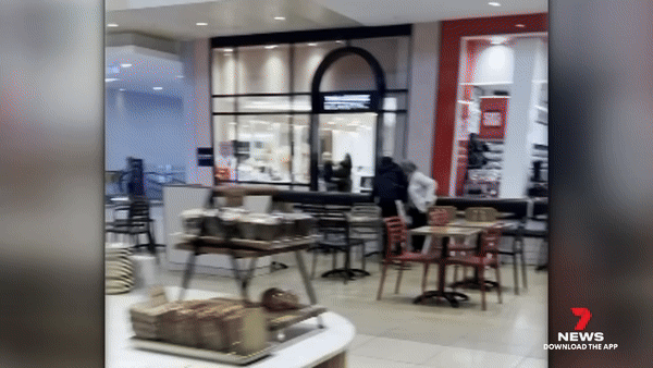 Trộm đánh liều lái Toyota Land Cruiser đâm xuyên trung tâm thương mại để trốn cảnh sát- Ảnh 2.