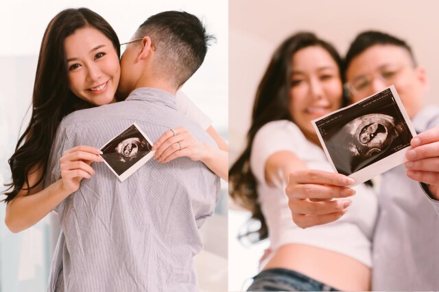 Cô từng chật vật để có con. Sau đó may mắn mang thai thành công.