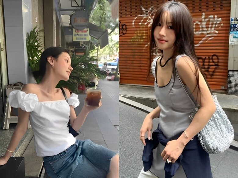 Trong thời tiết nóng nực, những kiểu áo lệch vai hay áo cổ vuông, cổ chữ V cũng là lựa chọn đáng cân nhắc. Chúng không chỉ giúp cơ thể dễ chịu hơn mà còn góp phần tôn lên nét quyến rũ tự nhiên, đặc biệt là vùng cổ và vai.