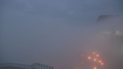 A thick blanket of fog is covering Sydney this morning, affecting public transport services.
