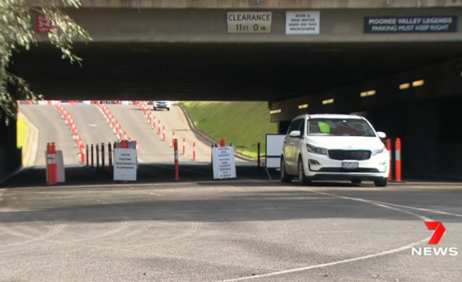 The man, a traffic controller at the Moonee Valley Racecourse site (pictured), tested positive for COVID-19 on Wednesday,