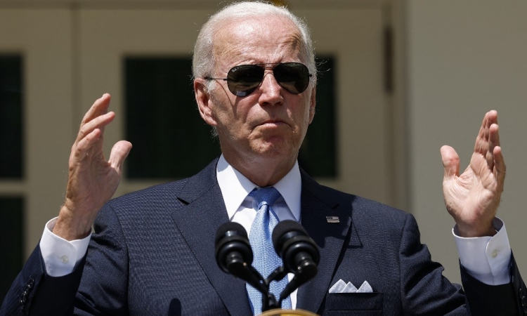 Tổng thống Mỹ Joe Biden tại Vườn Hồng, Nhà Trắng, thủ đô Washington, hôm 27/7. Ảnh: AFP.