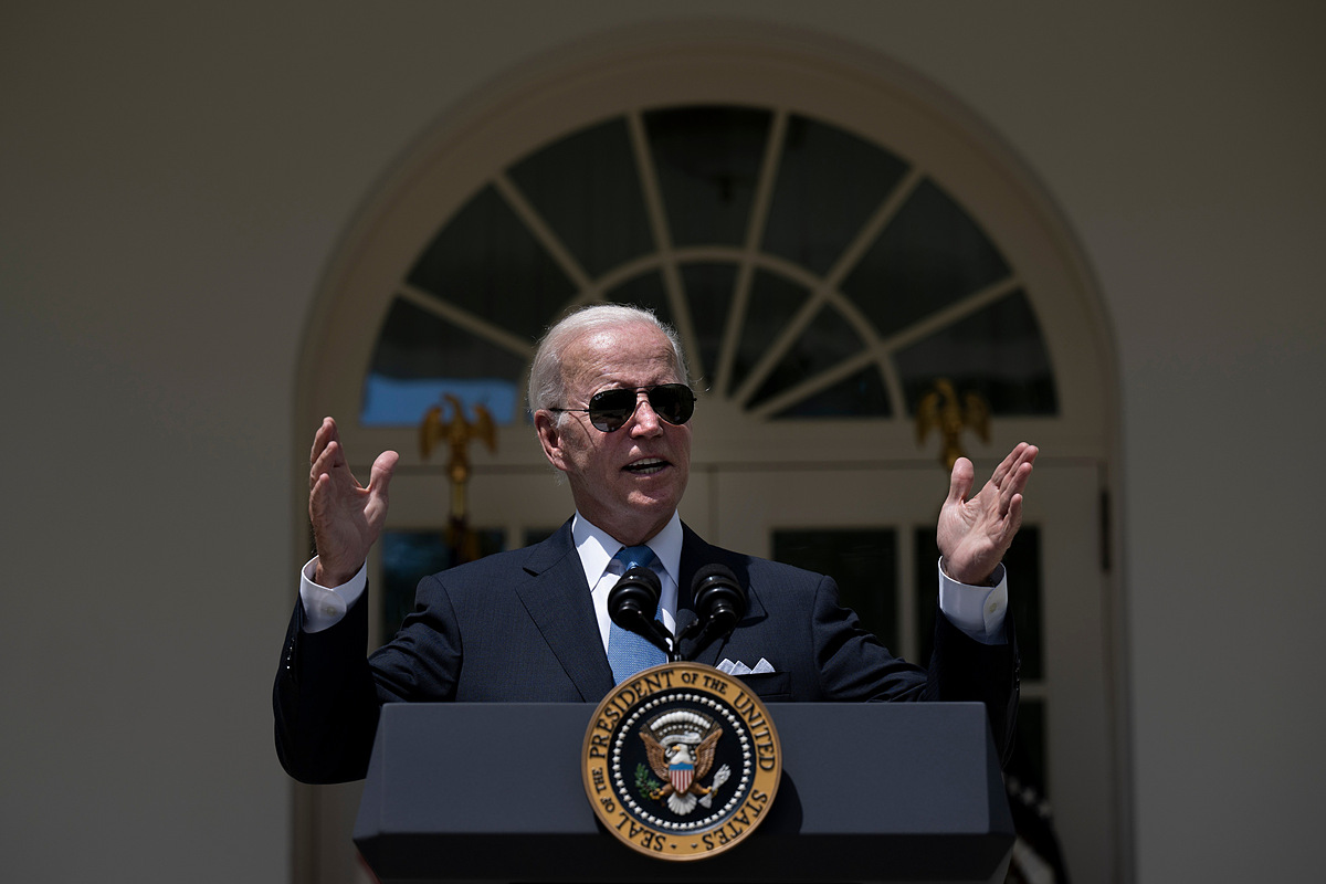 Tổng thống Mỹ Joe Biden phát biểu tại Nhà Trắng ngày 27/7. Ảnh: AFP.