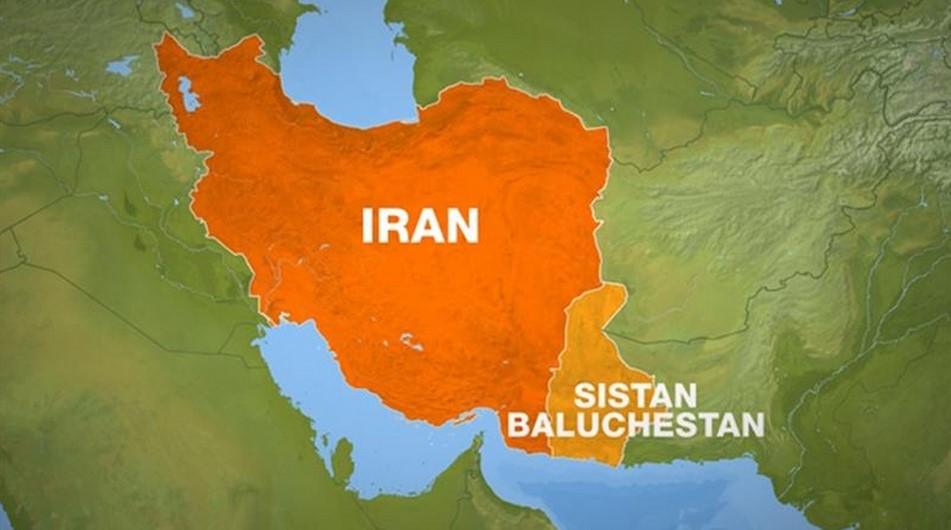 Vị trí tỉnh Sistan - Baluchestan miền nam Iran, giáp biên giới Pakistan và Afghanistan. Đồ họa: Al Jazeera