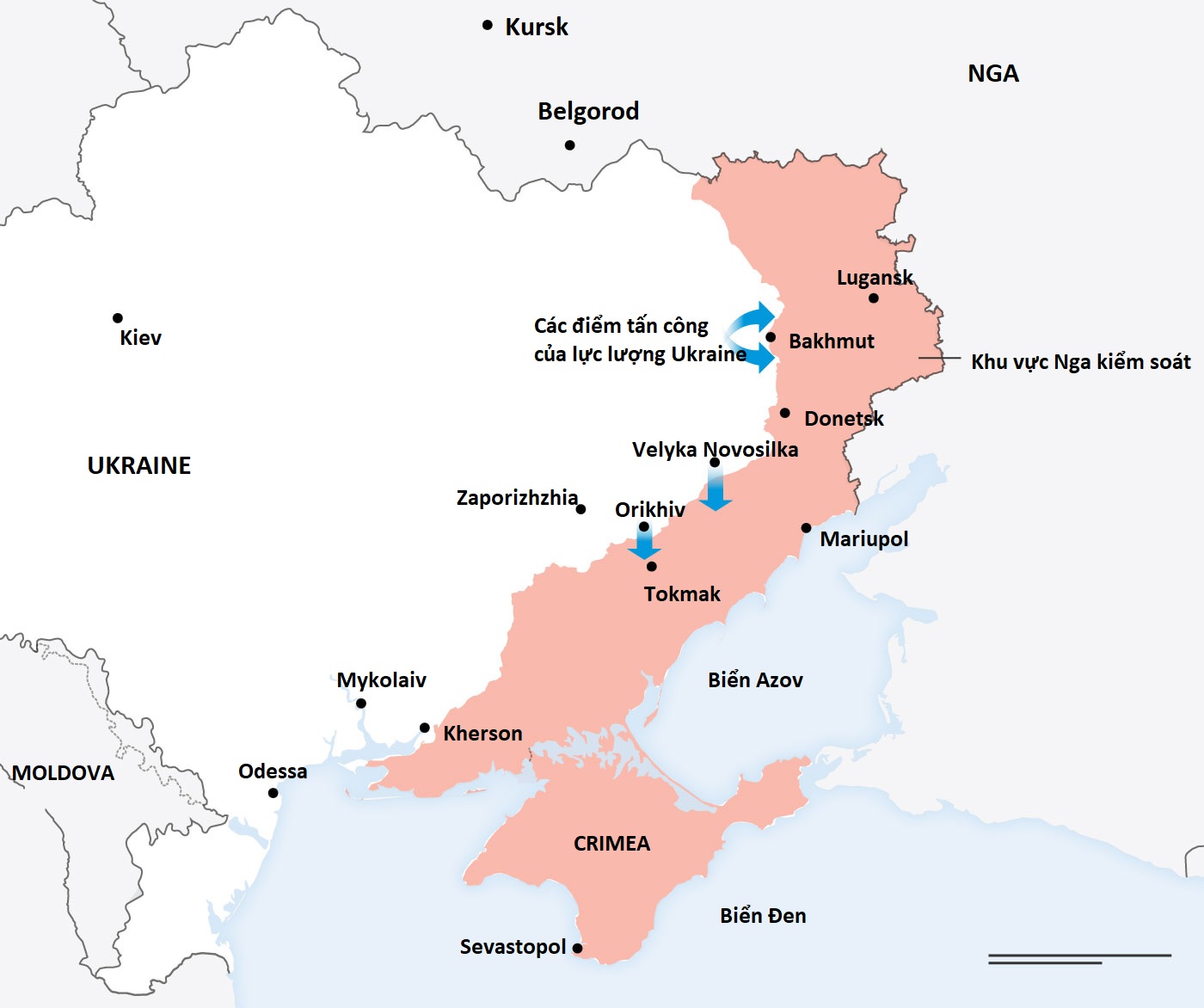 Cục diện chiến trường Ukraine. Đồ họa: WSJ