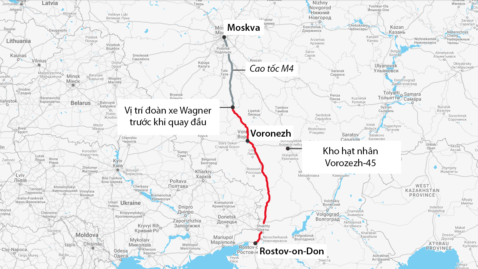 Vị trí kho vũ khí hạt nhân Voronezh-45. Đồ họa: FAS