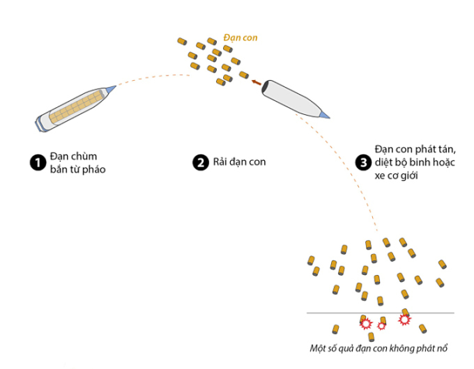 Cách thức hoạt động của đạn chùm. Bấm vào hình để xem chi tiết.