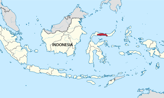 Vị trí Gorontalo (khoanh đỏ). Đồ họa: Wikimedia