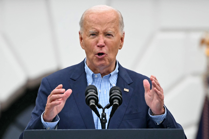 Tổng thống Joe Biden phát biểu tại Nhà Trắng ngày 4/7. Ảnh: AFP