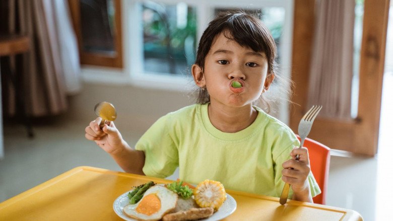 Theo Ths.BS Nguyễn Trọng Tín, trẻ ăn thừa chất đạm dễ bị béo phì, là nguyên nhân gián tiếp gây dậy thì sớm. Ảnh minh họa.