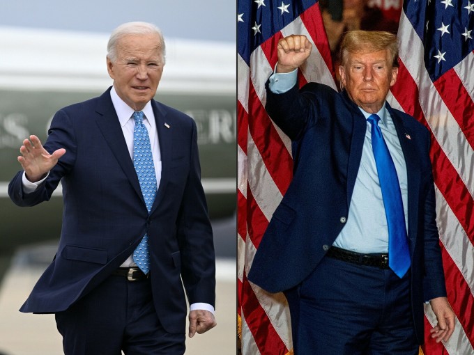 Tổng thống Mỹ Joe Biden (trái) và cựu tổng thống Donald Trump. Ảnh: AFP