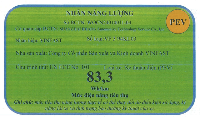 Thông số mới lộ này cho thấy VinFast VF 3 là ô tô tiết kiệm điện nhất Việt Nam, thế chỗ Wuling Mini EV- Ảnh 2.
