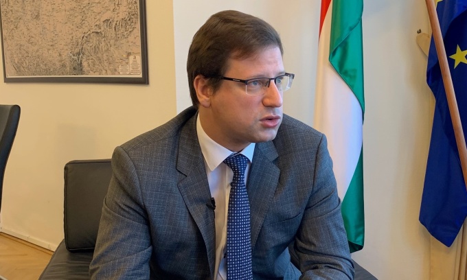 Ông Gergely Gulyas, Chánh văn phòng Thủ tướng Hungary Viktor Orban, tại Budapest hồi tháng 9/2019. Ảnh: Reuters