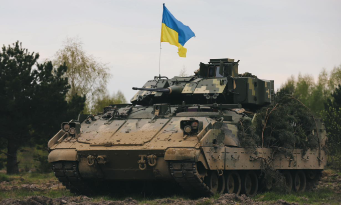 Thiết giáp Bradley Ukraine trong bức ảnh đăng năm 2023. Ảnh: Quân đội Ukraine