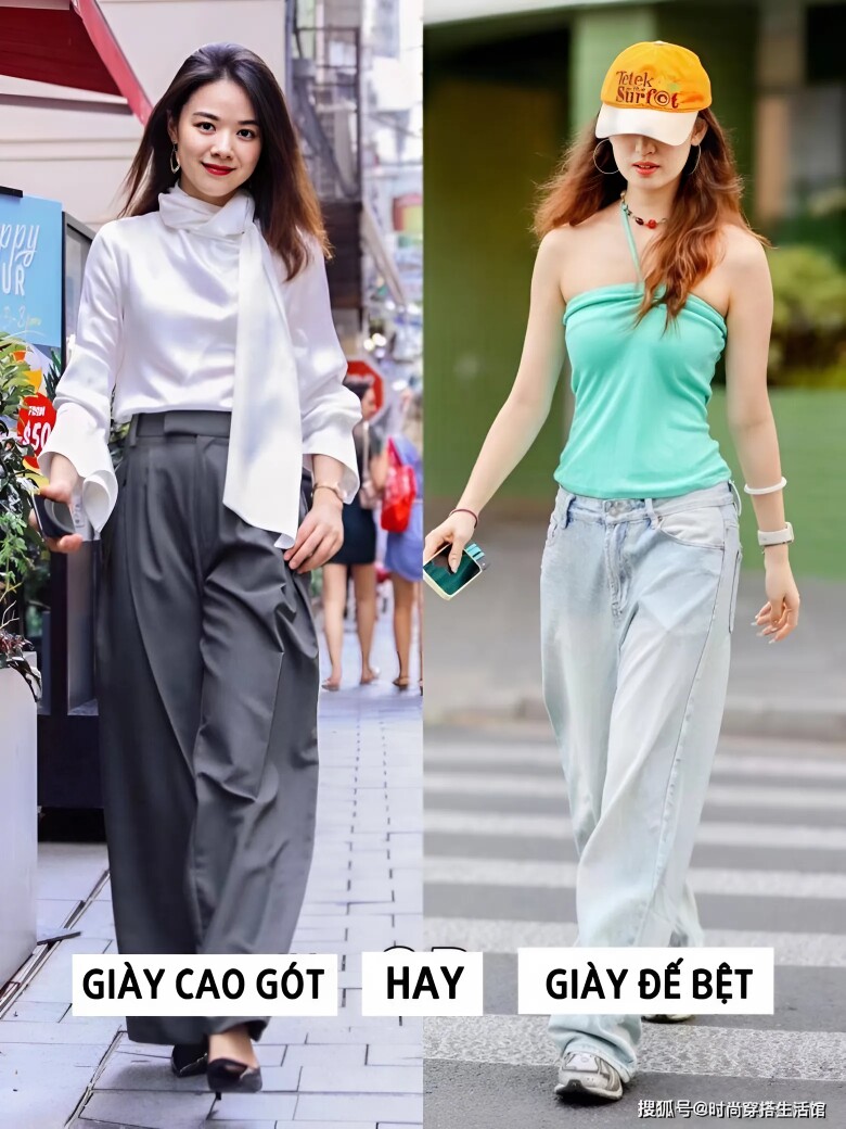 Mặc quần ống rộng mang giày cao gót hay giày đế bệt? Có một kiểu giày “chân ái” khiến dân công sở mê mẩn - 1