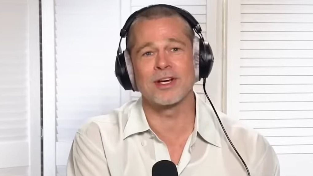 Brad Pitt trên podcast New Heights hôm 2/7. Ảnh: New Heights
