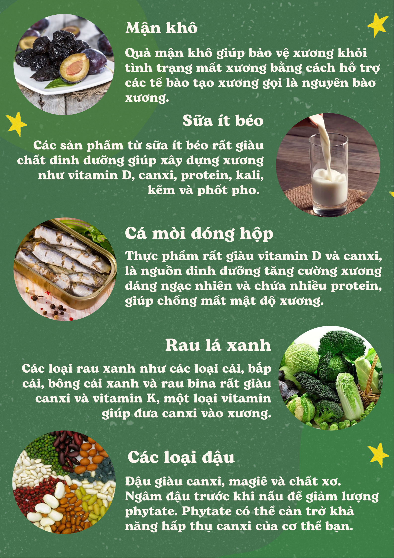 5 loại thực phẩm quen thuộc nên ăn hàng ngày để ngăn ngừa loãng xương.