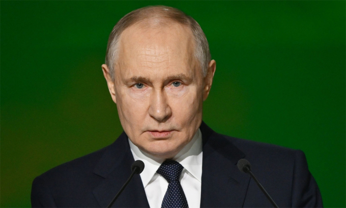 Tổng thống Nga Vladimir Putin tại diễn đàn Tất cả vì Chiến thắng ở Moskva ngày 6/7. Ảnh: Điện Kremlin