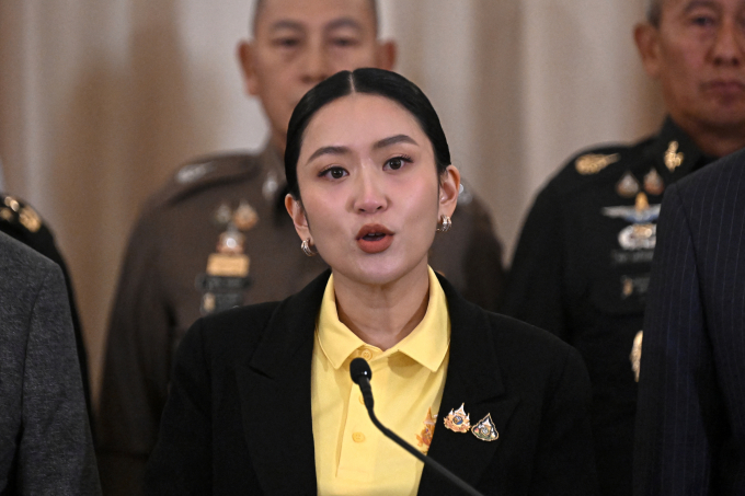 Thủ tướng Thái Lan Paetongtarn Shinawatra trong cuộc họp báo tại Bangkok ngày 19/6. Ảnh: AFP