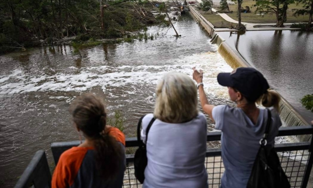 Sông Guadalupe ở Kerrville, Texas, hôm 6/7. Ảnh: AFP
