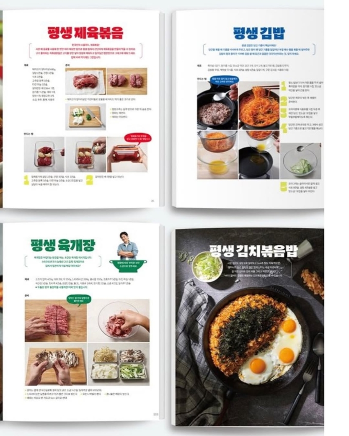 Sách hướng dẫn chi tiết nguyên liệu, các bước chế biến món ăn.