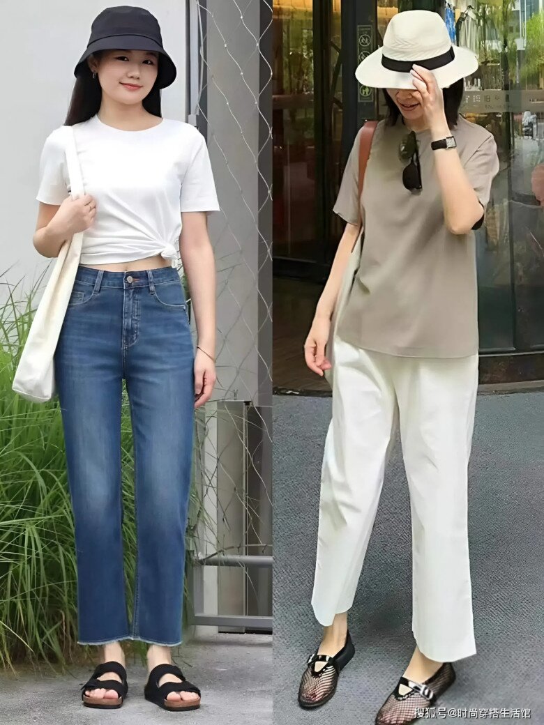 Khi phối cùng áo phông đơn giản, tổng thể vẫn toát lên vẻ chỉn chu, tinh tế mà không cần cầu kỳ.