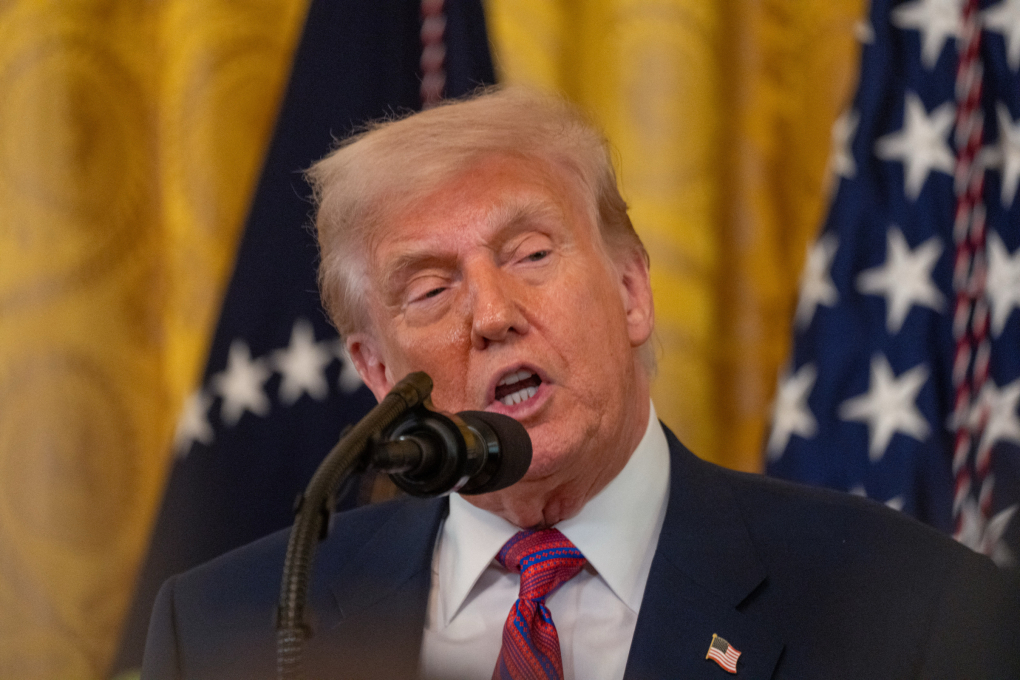 Tổng thống Mỹ Donald Trump phát biểu tại Nhà Trắng ngày 18/7. Ảnh: AFP