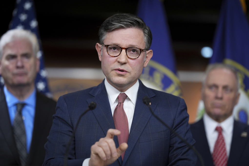 Chủ tịch Hạ viện Mỹ Mike Johnson tại Washington ngày 22/7. Ảnh: AP