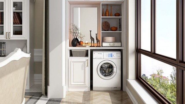 Về khoa học, ban công thường là nơi nhiều nắng, ánh sáng mặt trời sẽ nhanh chóng làm máy giặt hư hỏng.