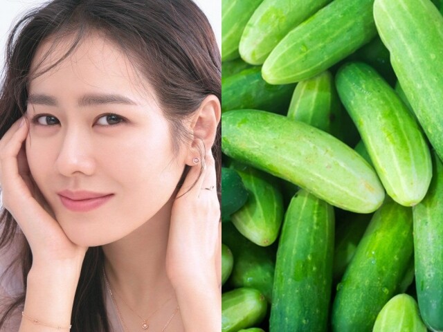 Dưa leo là loại quả được Son Ye Jin sử dụng để đánh tan bọng mắt.