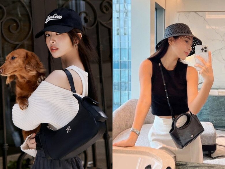 Phương Nhi phối túi hiệu đeo vai vài triệu đồng với corset hở eo.